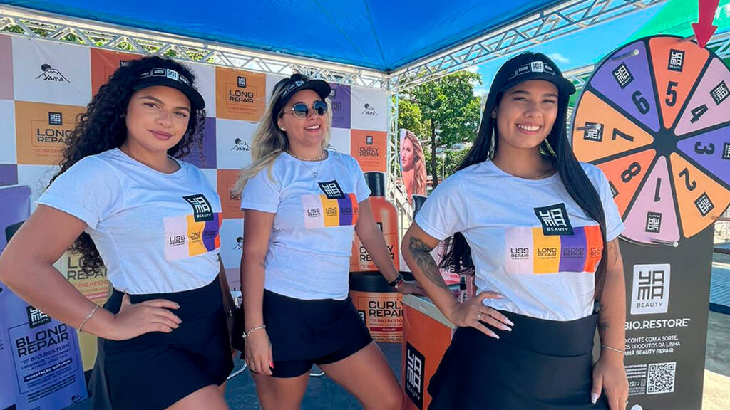 Ativações da Yamá Beauty com linha Repair são destaque durante a Arena de Verão 2025